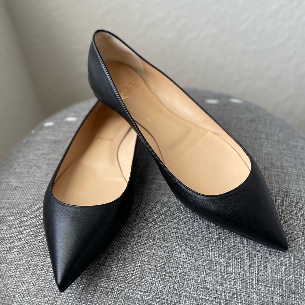 Soft leather black Christian Louboutin flats